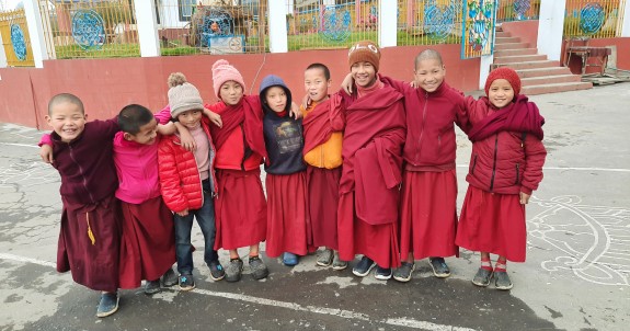 school children of the monestary in Arunachal